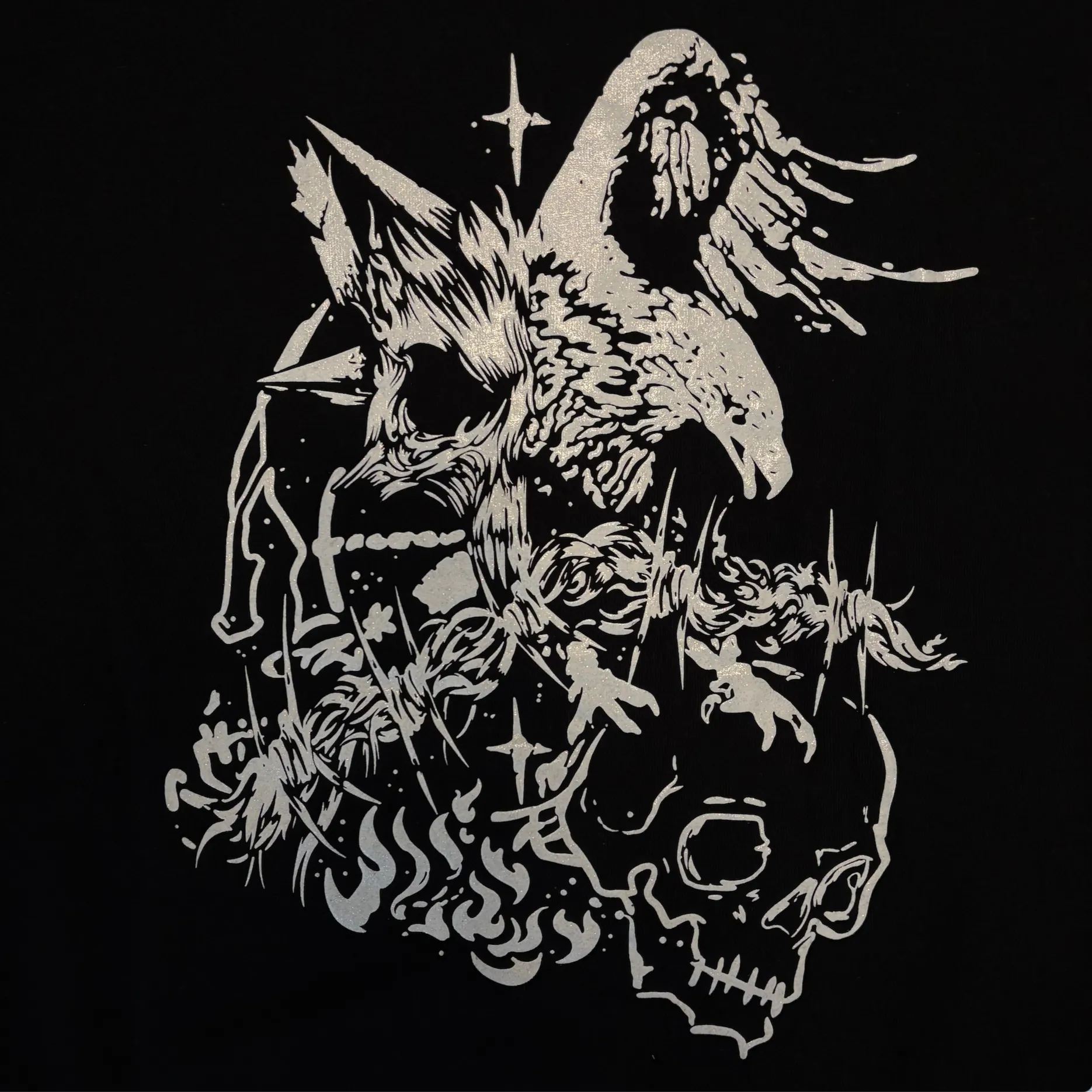 BP Barbed Wire Hoodie Layered Collar Design