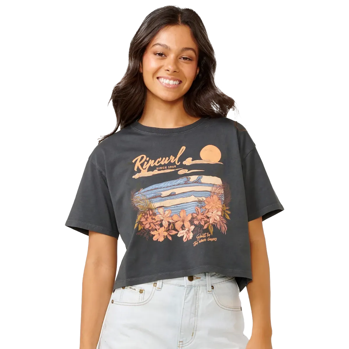 Camera Glow Women's Wave Gliders Cropped Tee