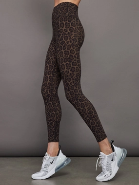 High Rise Legging in Melt - Leopard Print Hygroscopic Fiber Double Stitched Edges