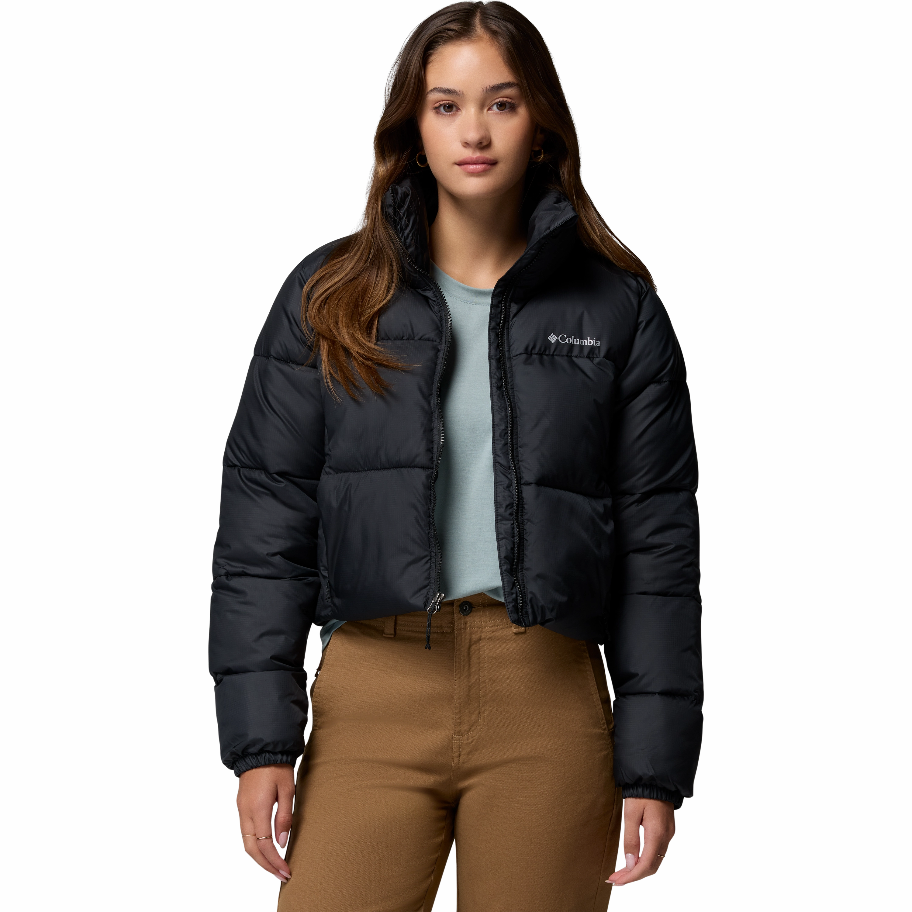 Flexible Shoulder Gussets Women's Puffect II Cropped Jacket