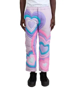 HighCollar Style VentilatedKnit ERL Puffer Pants Purple