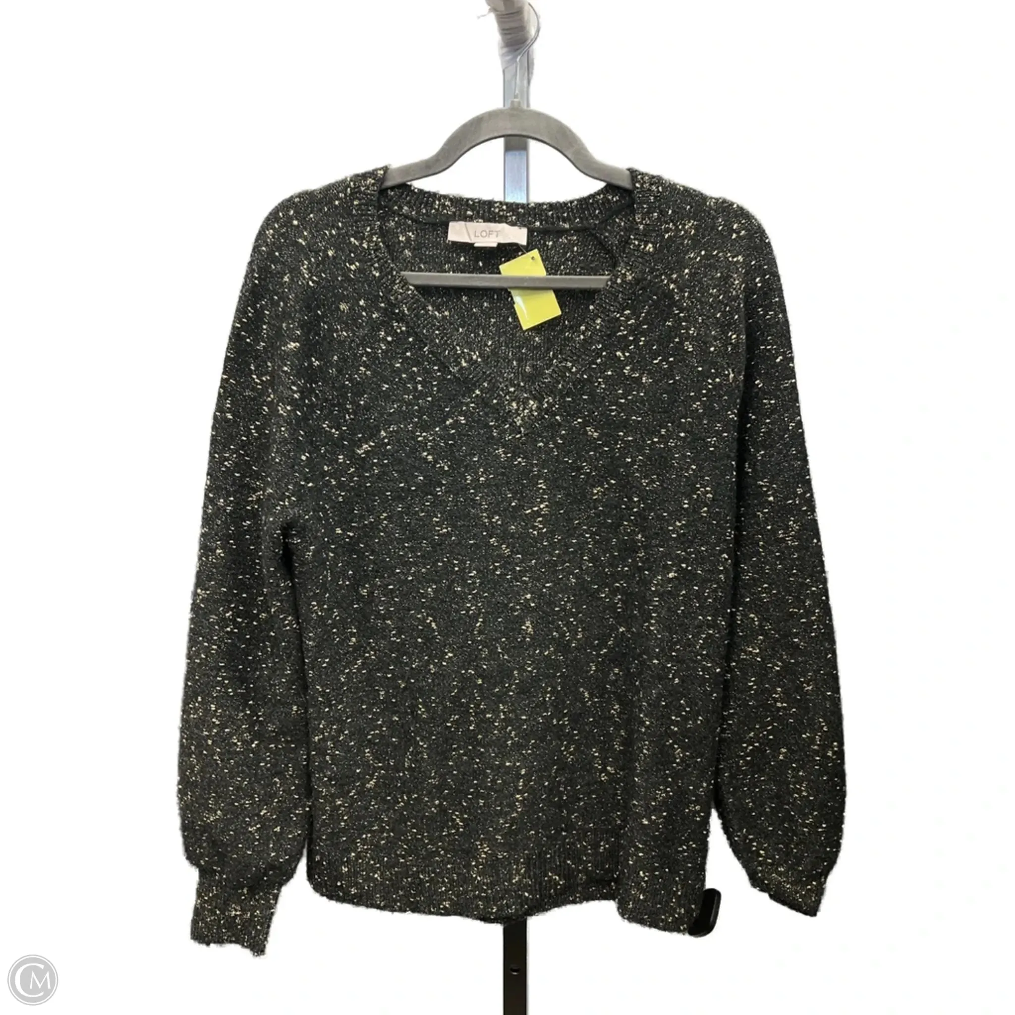 ReinforcedStitching LightweightFabric Sweater By Loft In Grey, Size: M