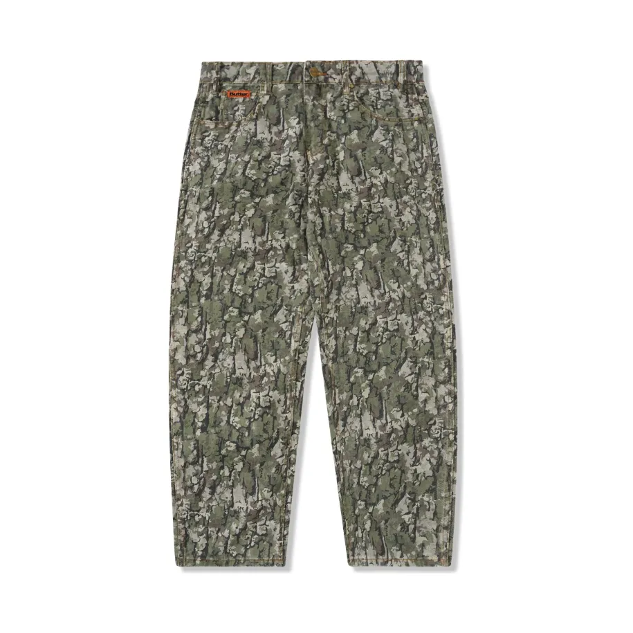 Intricate Detailing Breathable Design Butter Goods Bark Camo Denim Jeans Army
