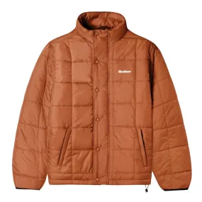 checkered pattern Butter Goods Grid Puffer Jacket Brown
