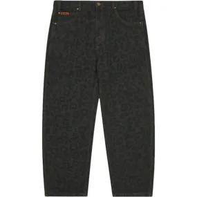 Metallic Details Butter Goods Leopard Denim Jeans Black