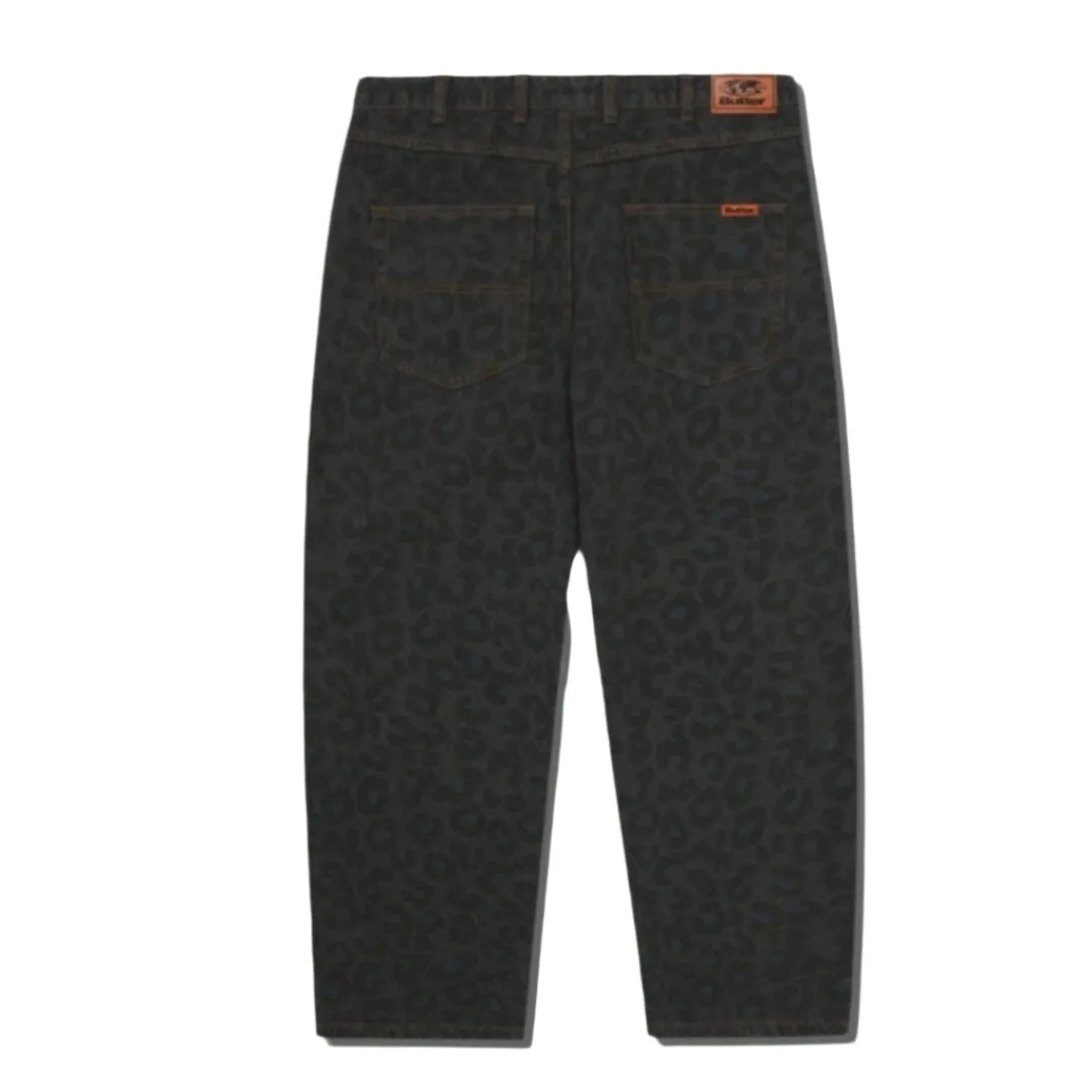 Butter Goods Leopard Denim Jeans Black Button up