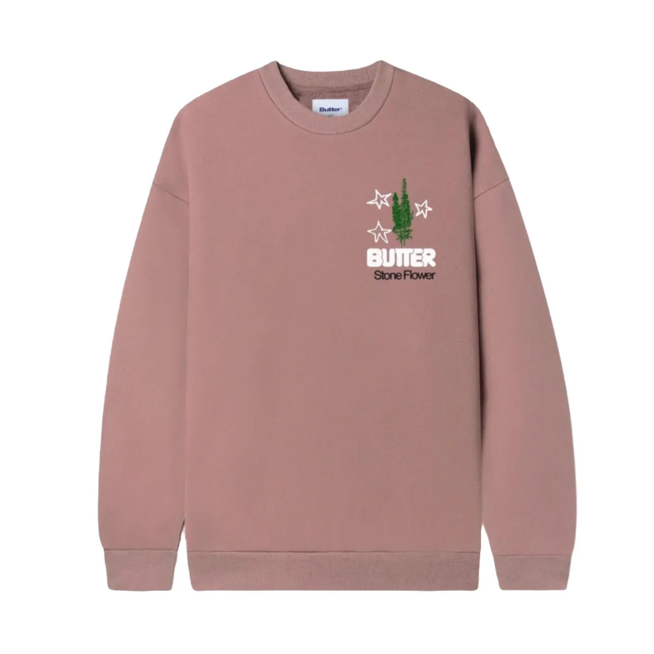 Butter Goods Stone Flower Crewneck Checked