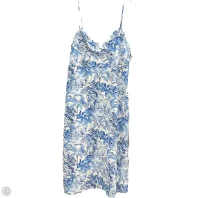 Chic Spirit Dress Casual Midi By Clothes Mentor In Blue & White, Size: 3x
