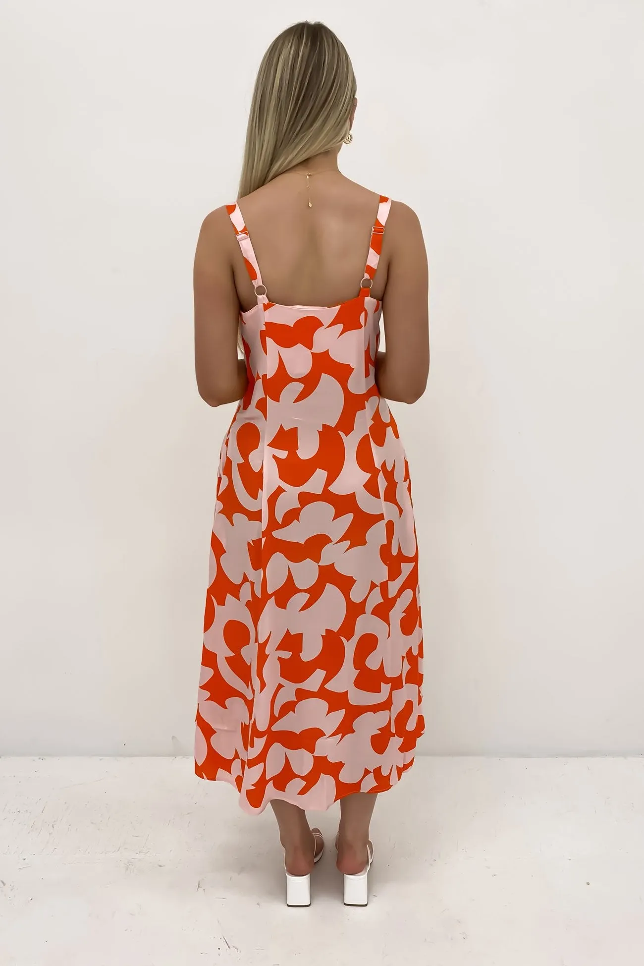 Festive Wear Calypso Dress Calypso Print Orange