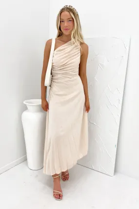 Caralee Midi Dress Champagne Soft Neutral