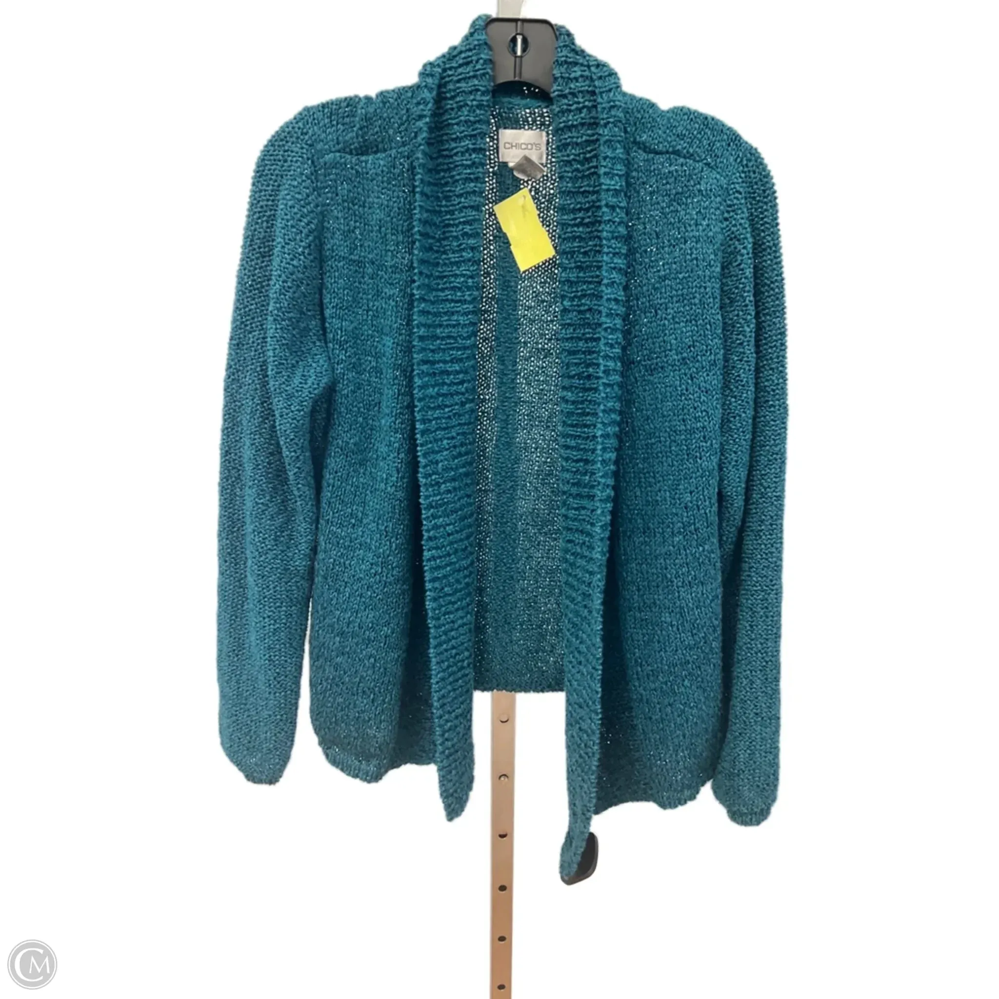 Cardigan By Chicos In Teal, Size: Xs Wave Core