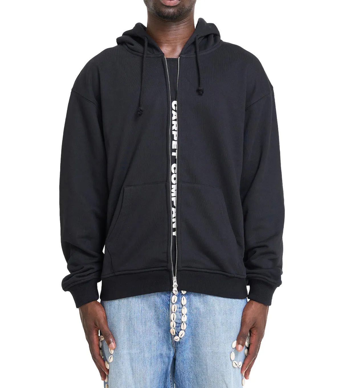 Urban Flow Carpet Company Fake Zip Hoodie Black