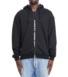 Urban Flow Carpet Company Fake Zip Hoodie Black