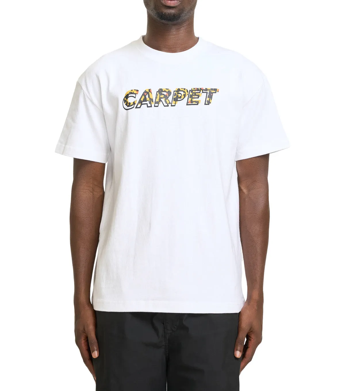 Teacher Chic Carpet Company Misprint Cheetah T-Shirt White