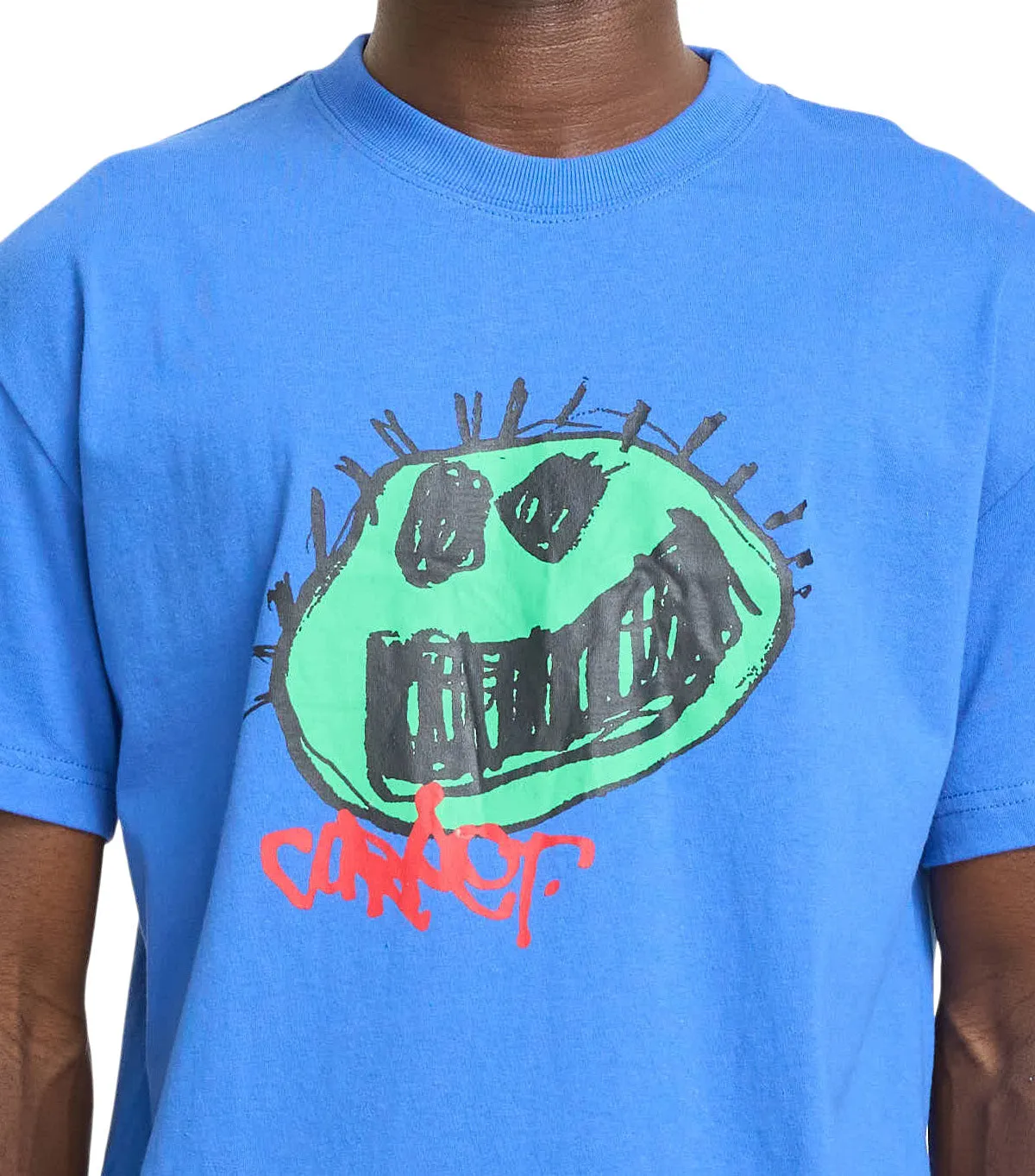 Soft Motion HighCollar Style Carpet Company Smile T-Shirt Blue