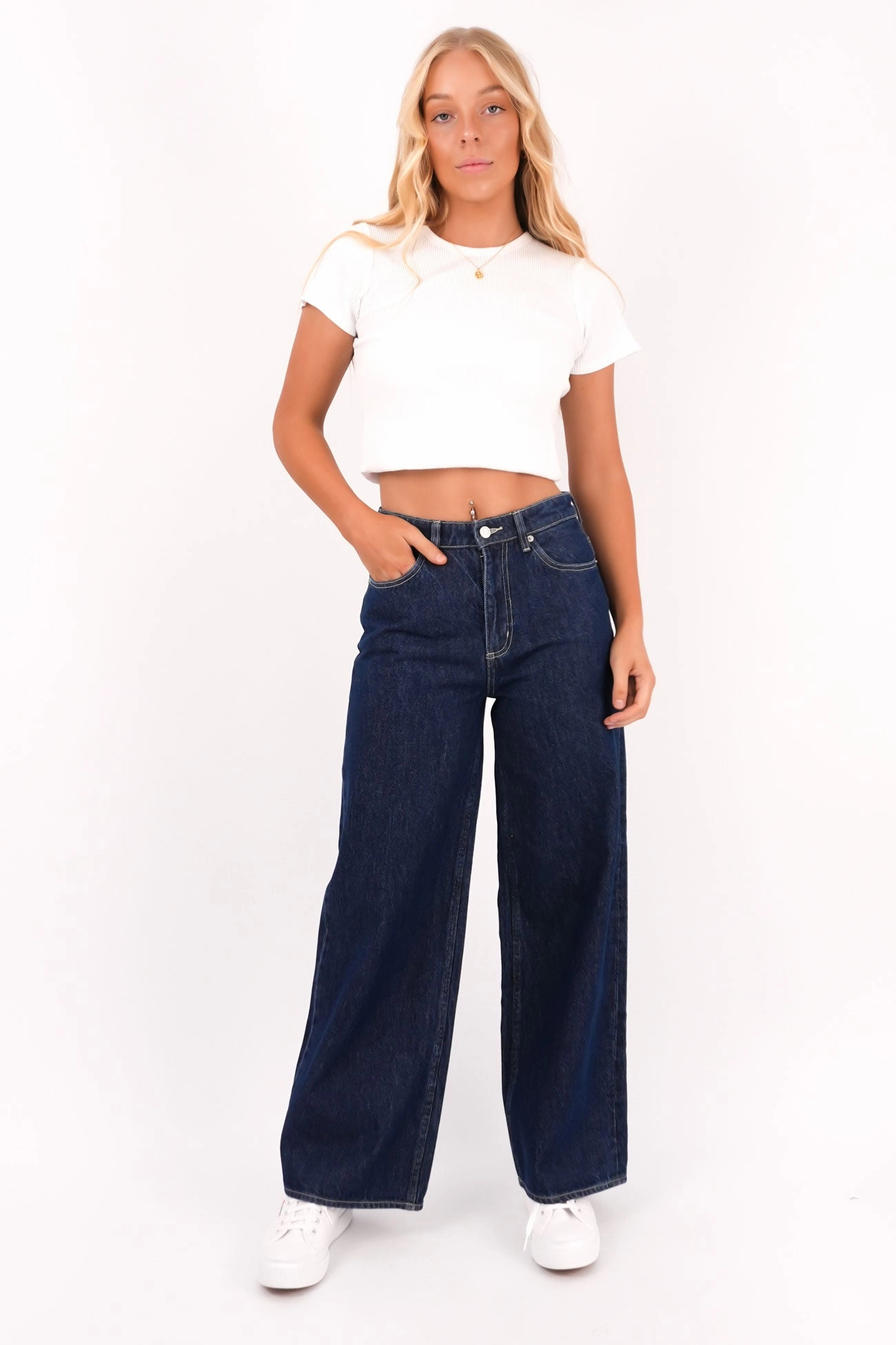 Sustainable Denim Production Go-to Comfort Mid Slouch Jean Indigo Exchange Petite