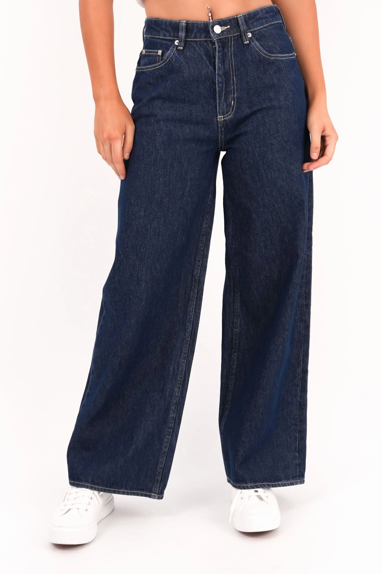 Home Comfort Bold Look Sunny Vibes Mid Slouch Jean Indigo Exchange Petite