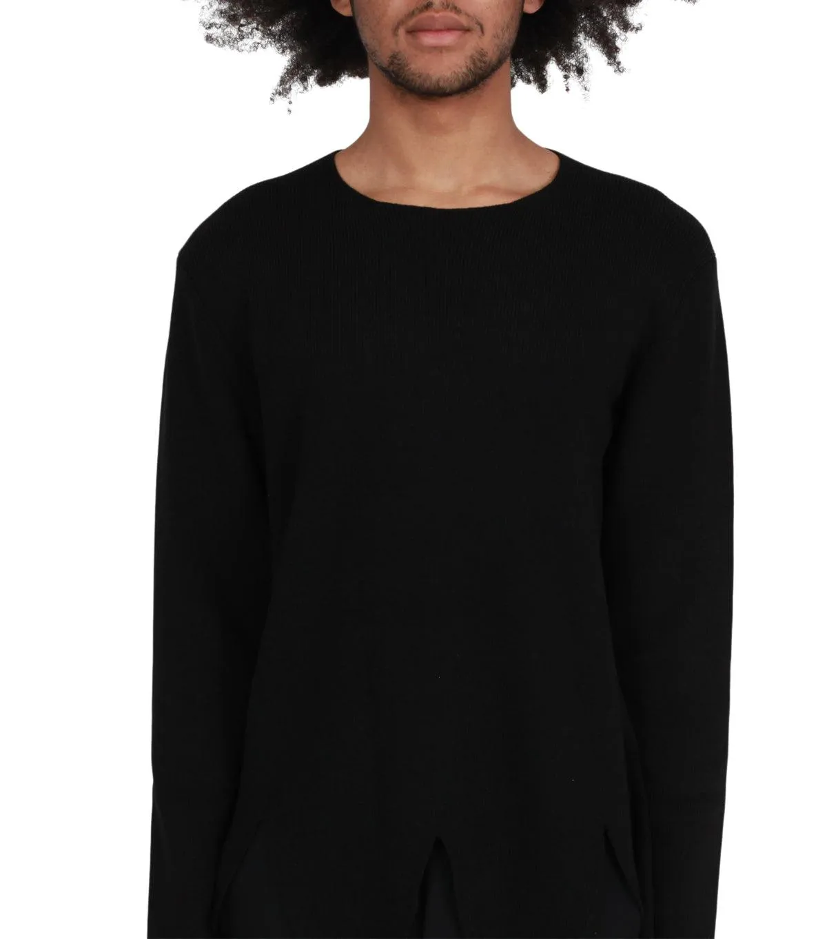 CdG Homme Plus Asymmetric Sweater Black FrictionResistantFabric Metro Edge