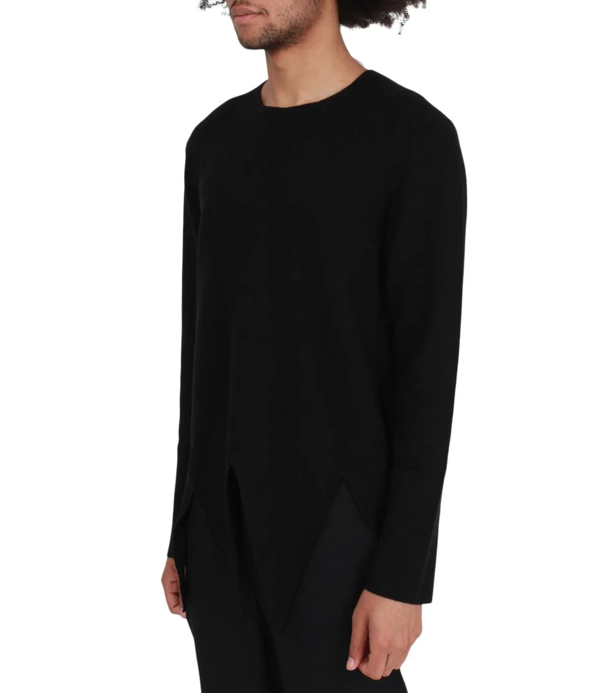 CdG Homme Plus Asymmetric Sweater Black ElasticWaistband Trust Glow