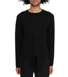 CdG Homme Plus Asymmetric Sweater Black MeshVentilation