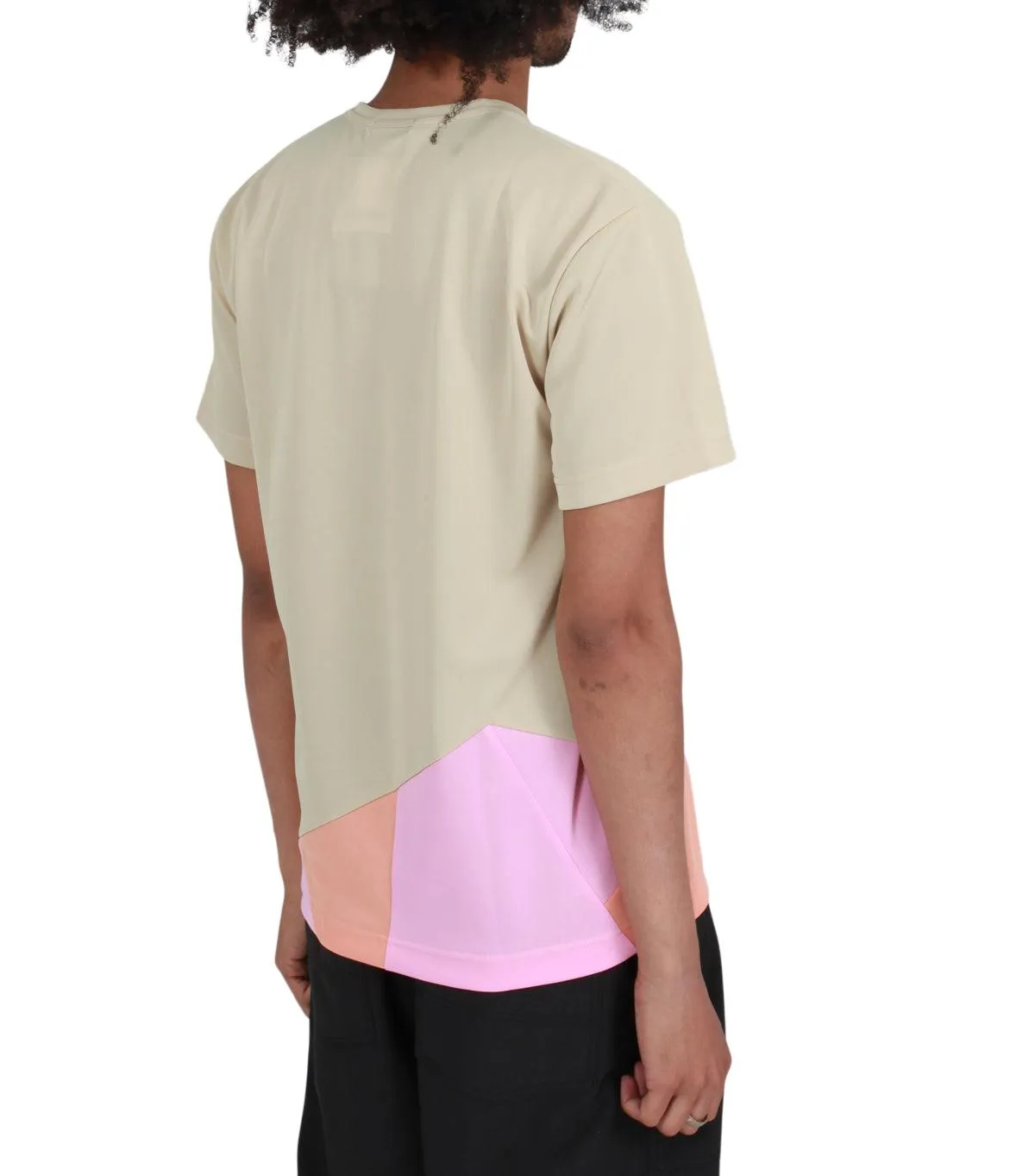 Gloss Glow CdG Homme Plus Asymmetrical T-Shirt Tan Multi
