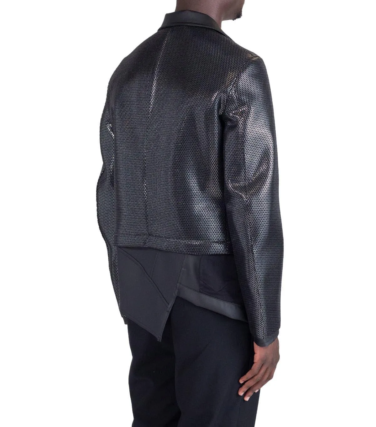 Beach Ease CdG Homme Plus Leather Jacket Black