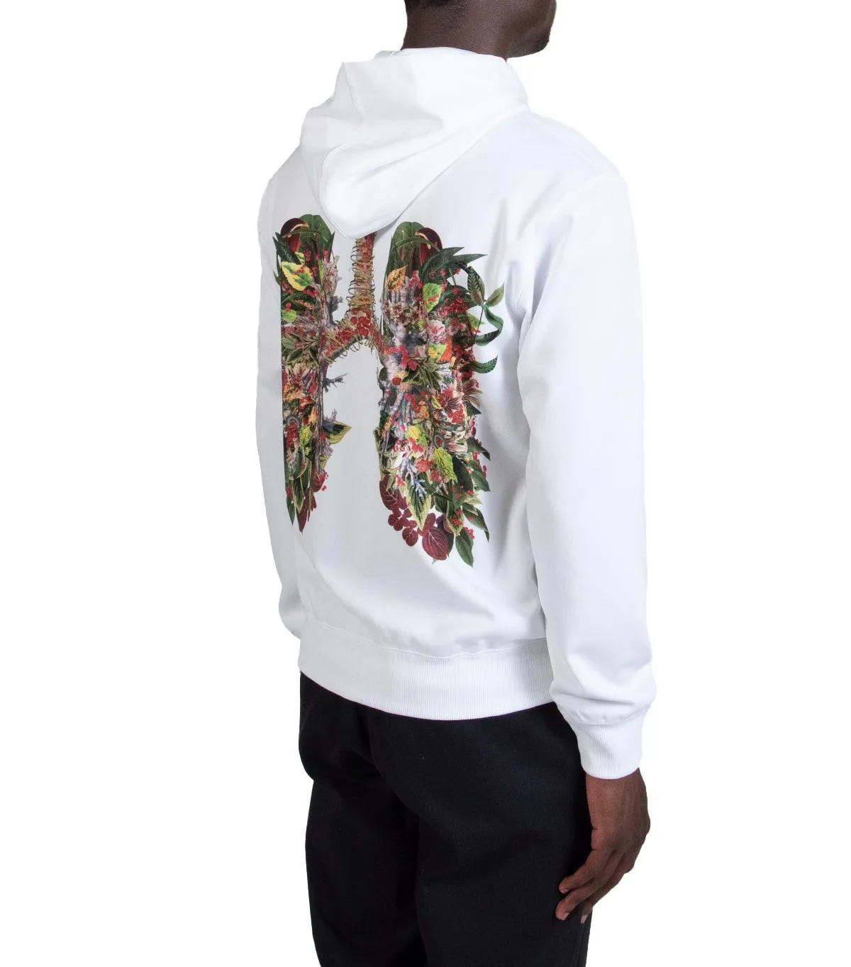 Feather Glow CdG Homme Plus Lungs Hoodie White