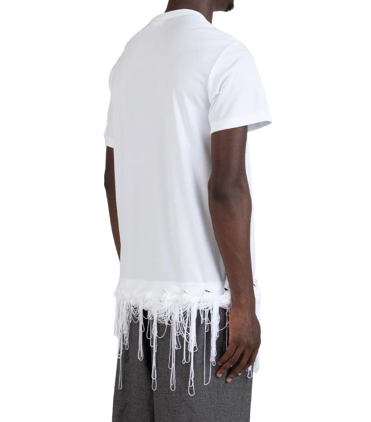 CdG Homme Plus T-Shirt White Travel Light Adjustable Waistbands