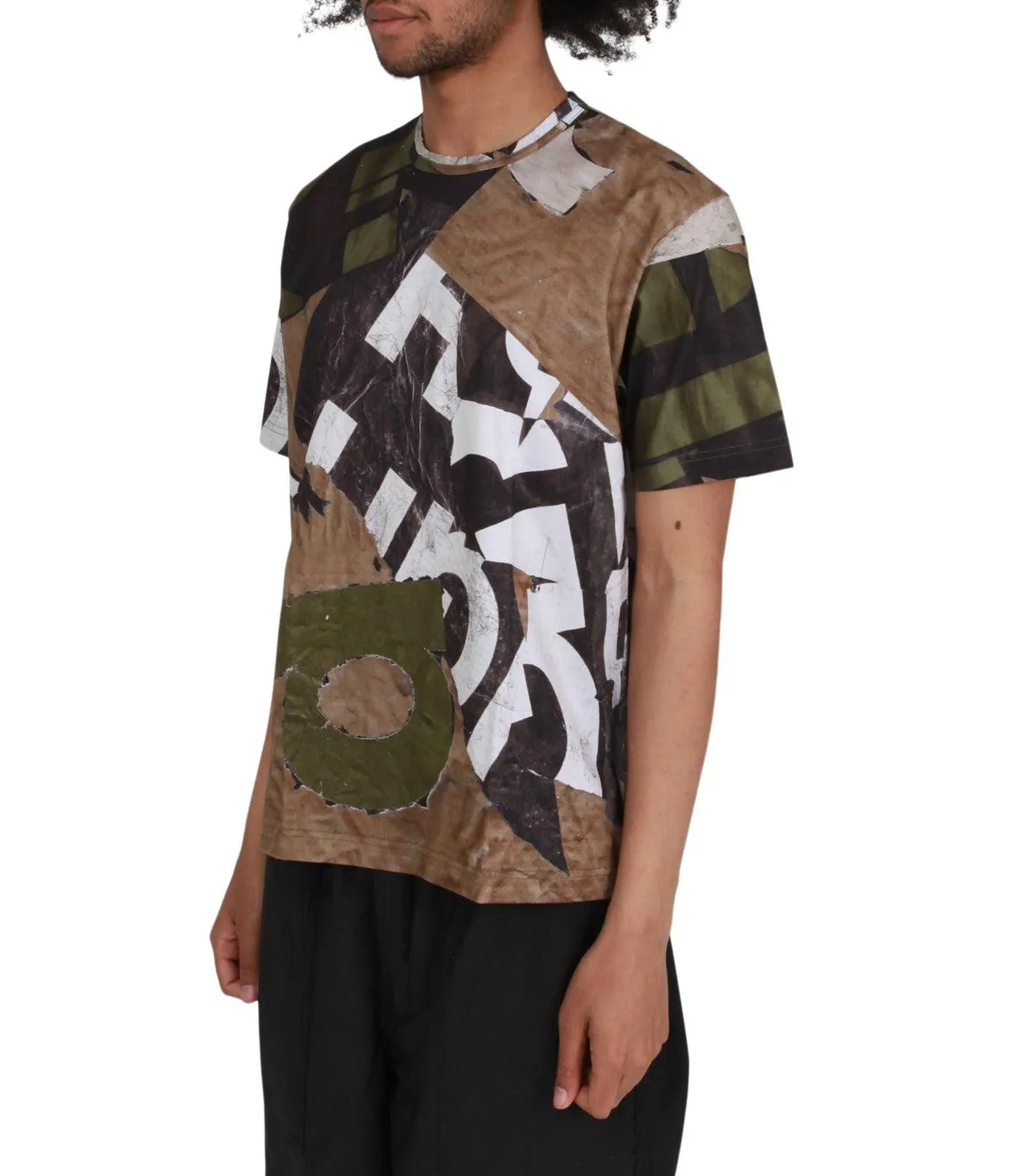 CdG Homme T-Shirt Tan Multi City Soul ButterySoftTexture