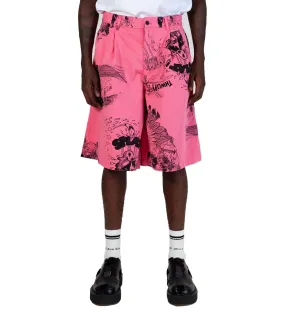Day Off VersatileCuff CdG SHIRT Graphic Shorts Pink