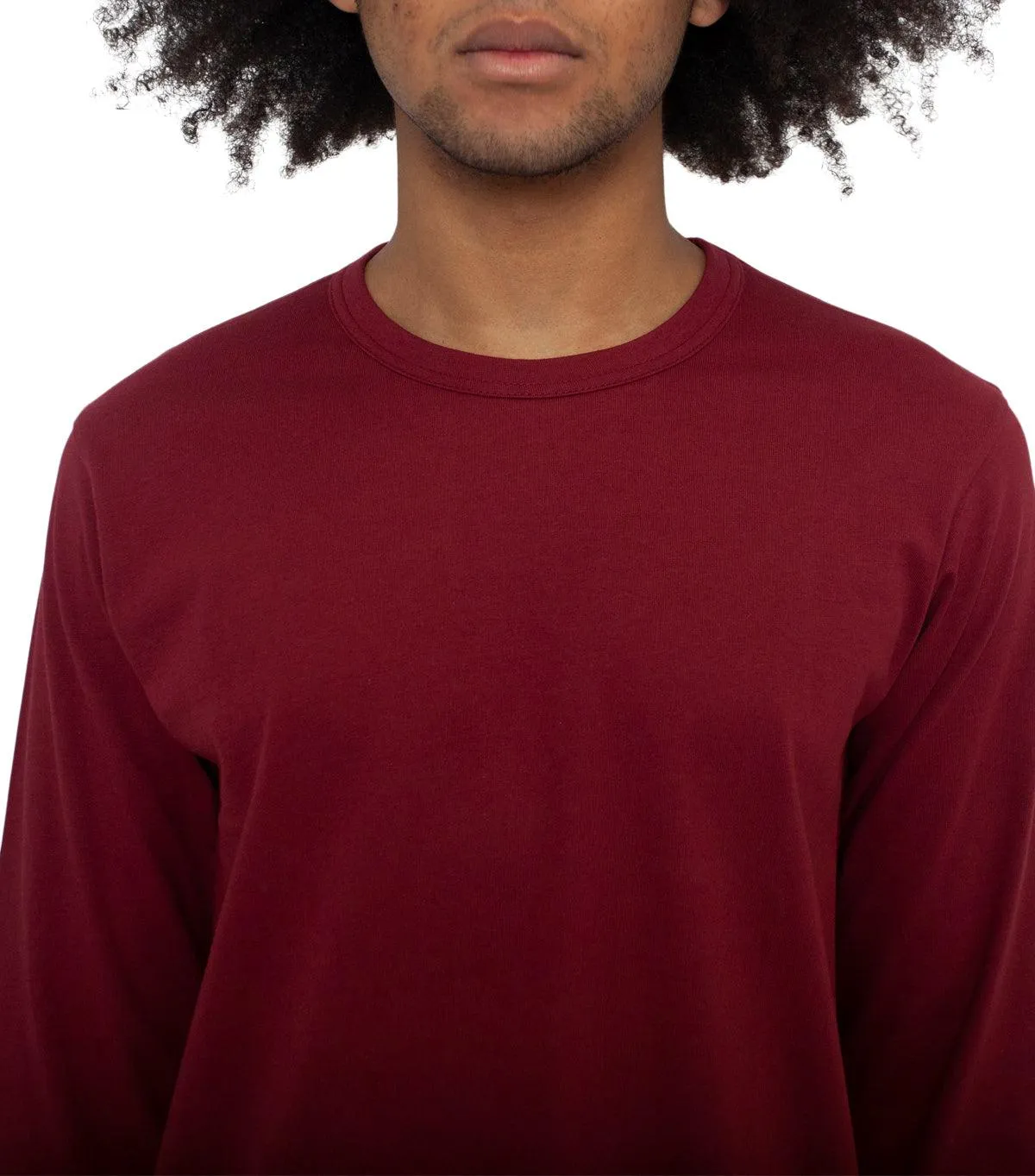 NonSlipTrims Spark Soul CdG SHIRT Rear Logo Long Sleeve T-Shirt Burgundy