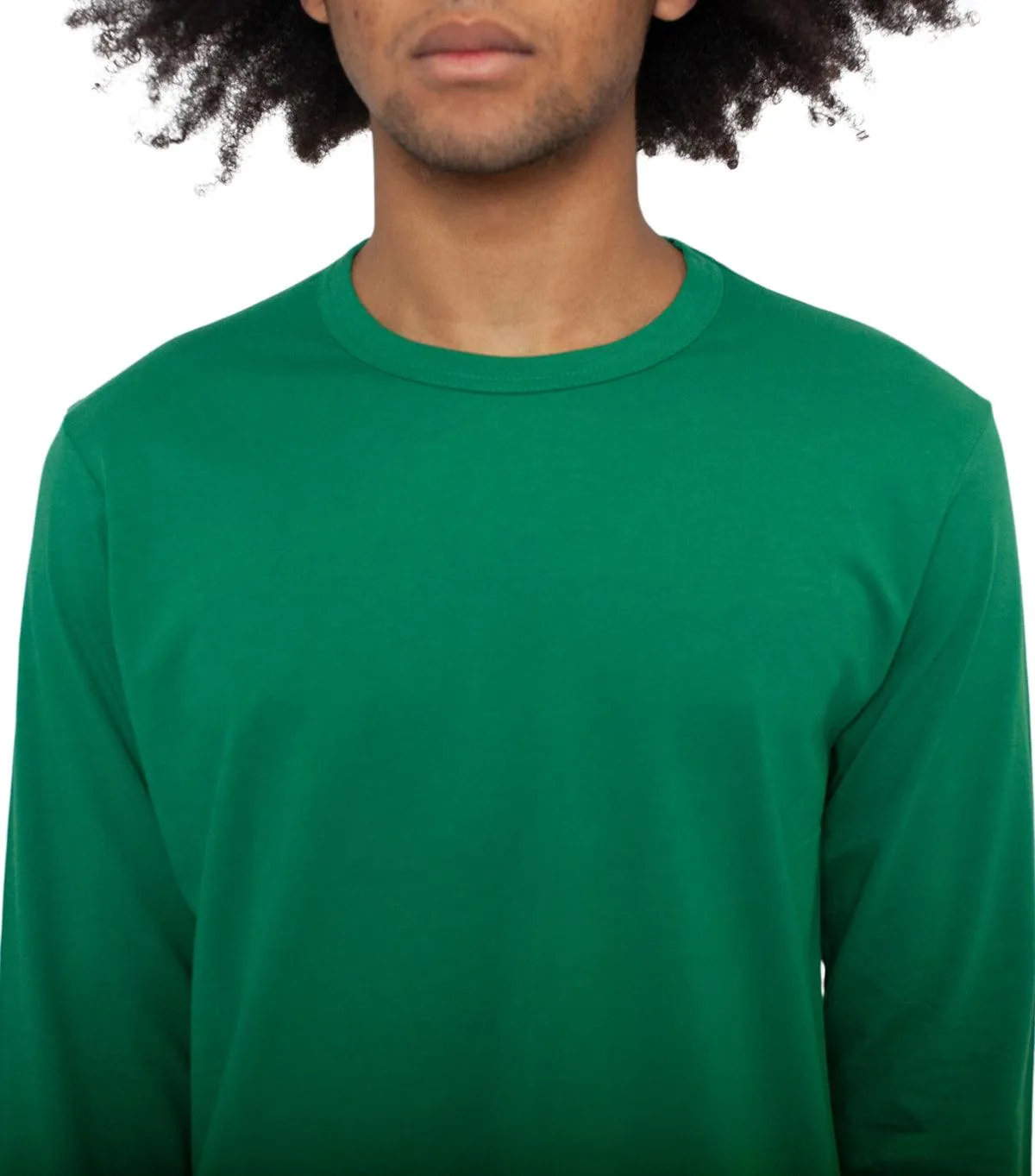 CdG SHIRT Rear Logo Long Sleeve T-Shirt Green CoolingChannelFabric