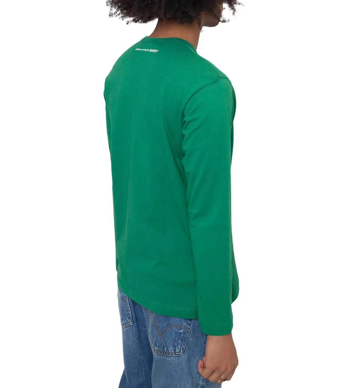 CdG SHIRT Rear Logo Long Sleeve T-Shirt Green Prince Core MultiPocket