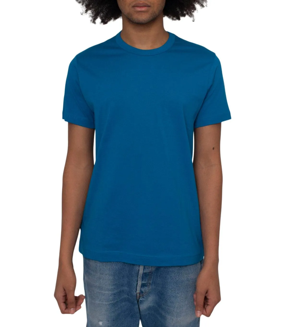 CdG SHIRT Rear Logo T-Shirt Blue Spring Glow Shoot Mood