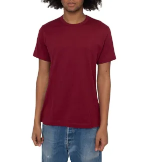 CdG SHIRT Rear Logo T-Shirt Burgundy Hero Mode Smooth Edge Binding