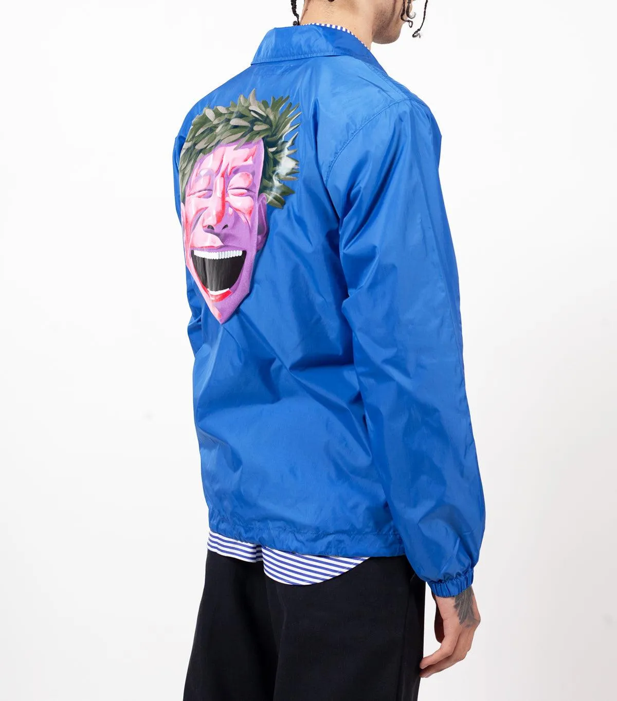 CdG SHIRT Woven Jacket Blue AntiStaticTechnology FadeResistantDye