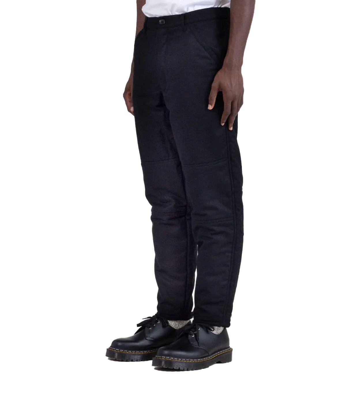 CdG SHIRT Woven Workwear Pants Black Breathable knit Night Out