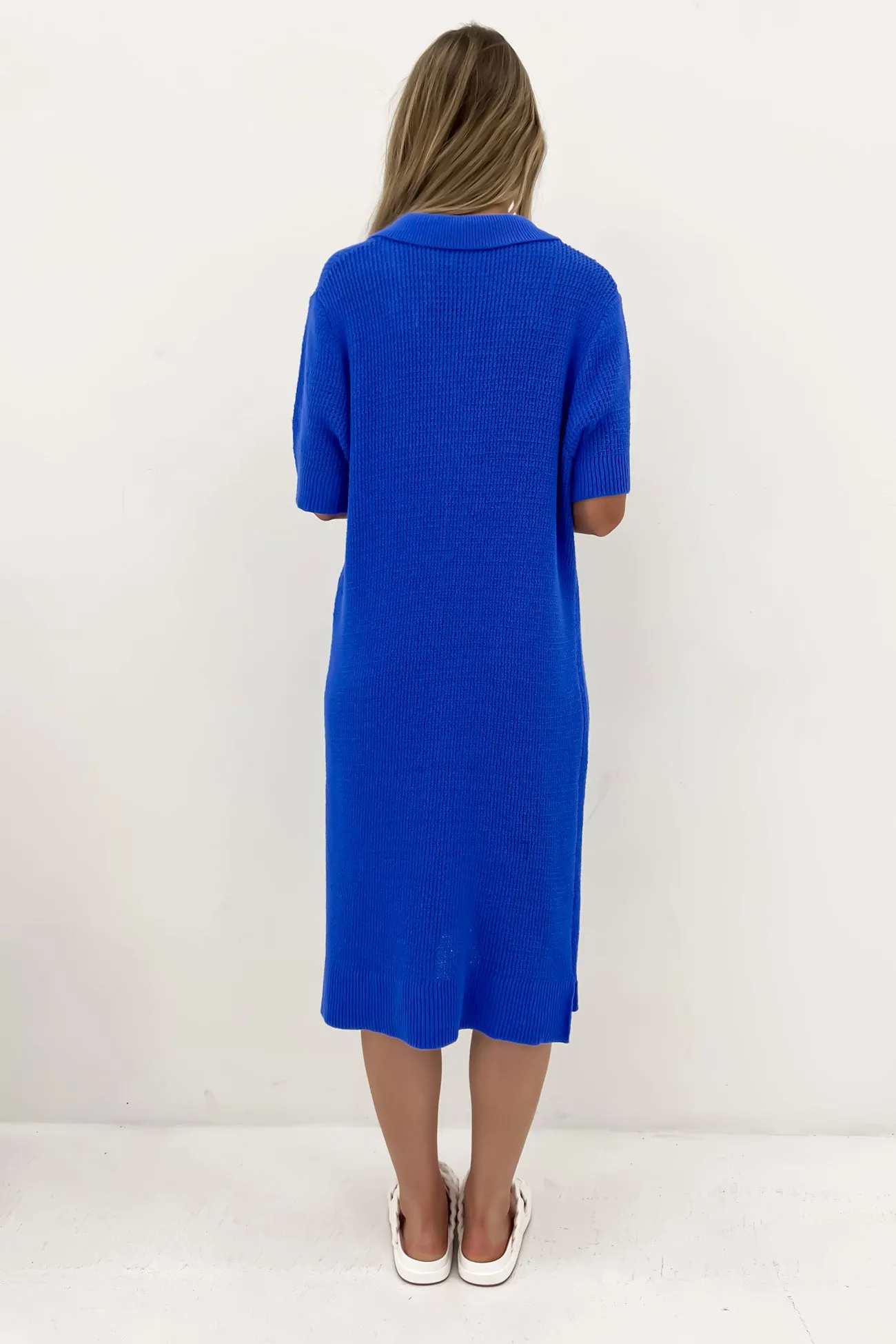 Farm Air Smart Lines Prime Knit Dress Cobalt