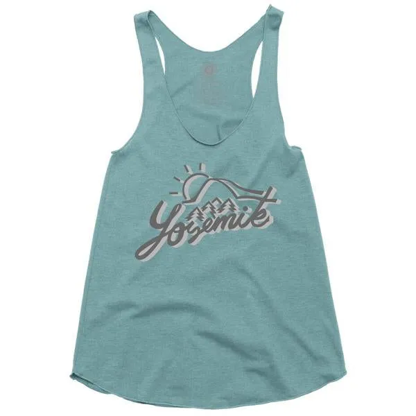 Village Charm Women's Yosemite Scripty Racerback
