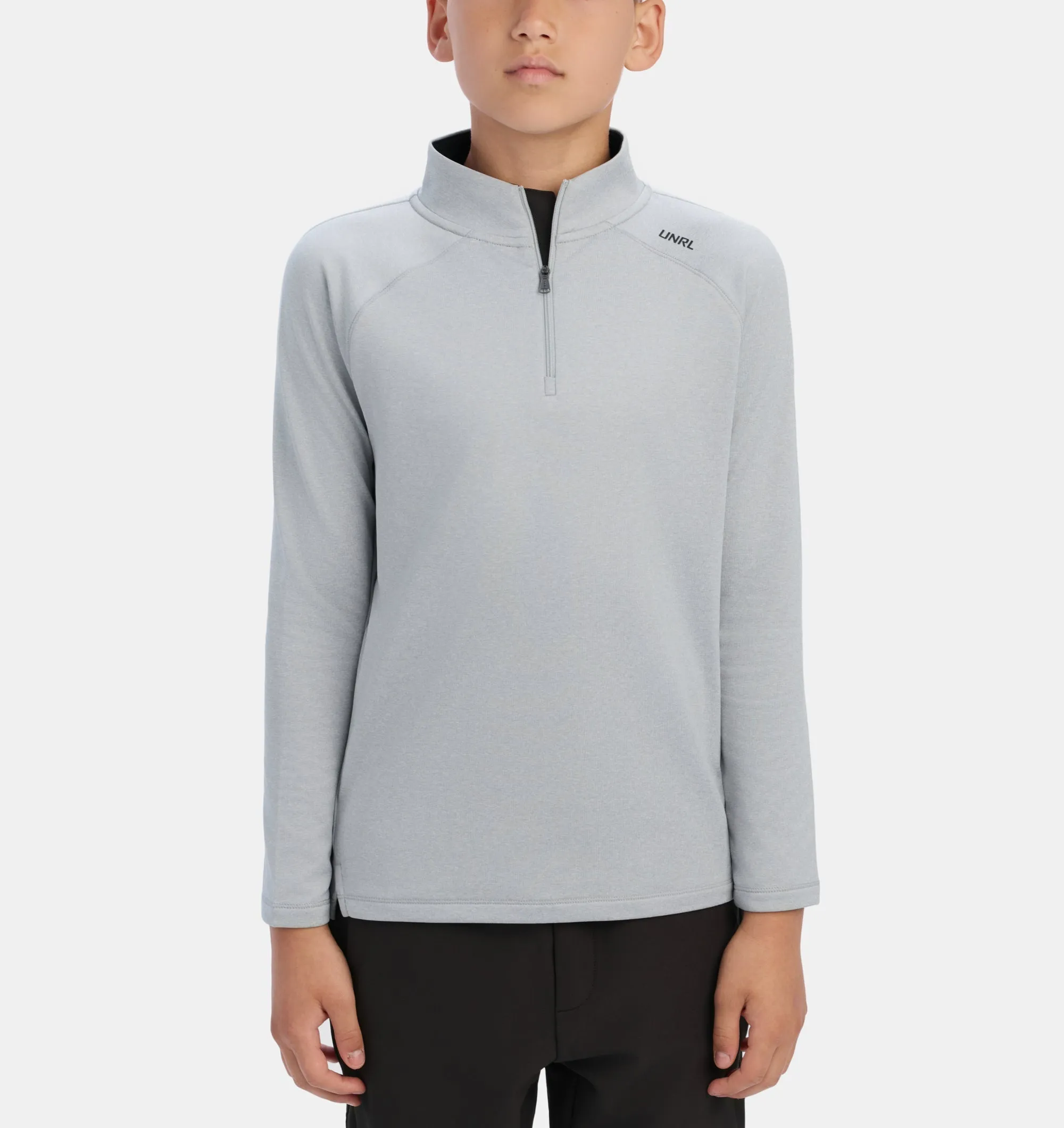 UNRL Youth Interlock Quarter Zip Forest Air KnotFree Tailoring