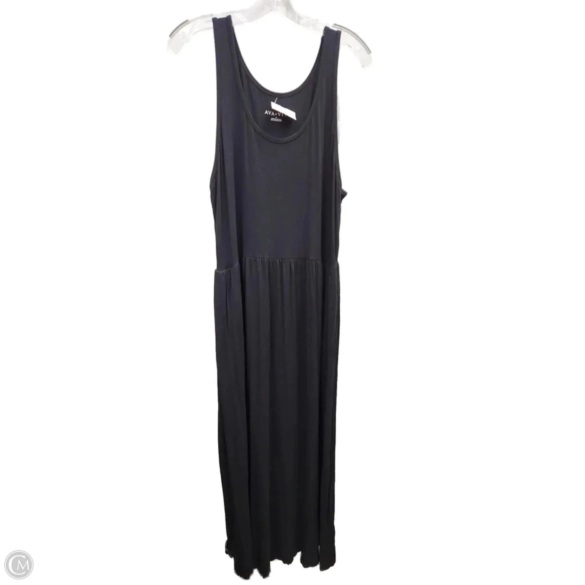 Fitted Edge Timeless Shape Dress Casual Maxi By Ava & Viv In Black, Size: 1x