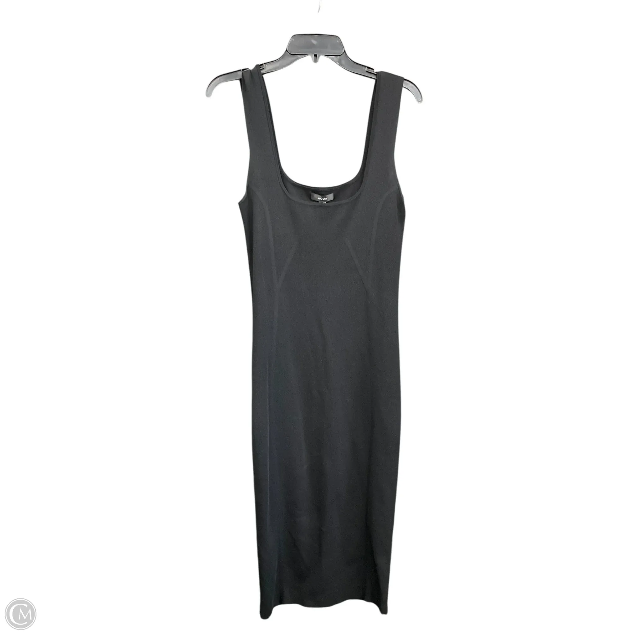 Daily Chic Lounge Vibe Dress Casual Midi By Aqua In Black, Size: L