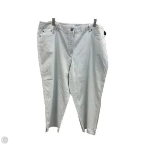 Pants Cropped By Rafaella In Striped Pattern, Size: 18 OrganicCotton Anti Odor Technology