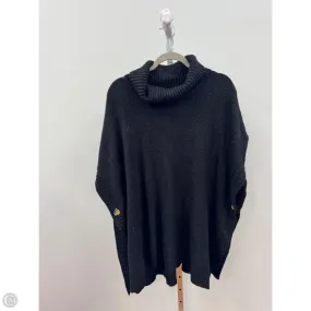 Daily Use Poncho By Loft In Black, Size: M