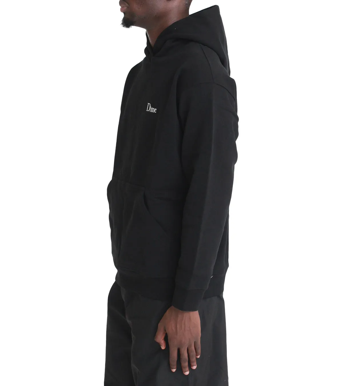 Dime Classic Small Logo Hoodie Black Elegant Glow Queen Glow