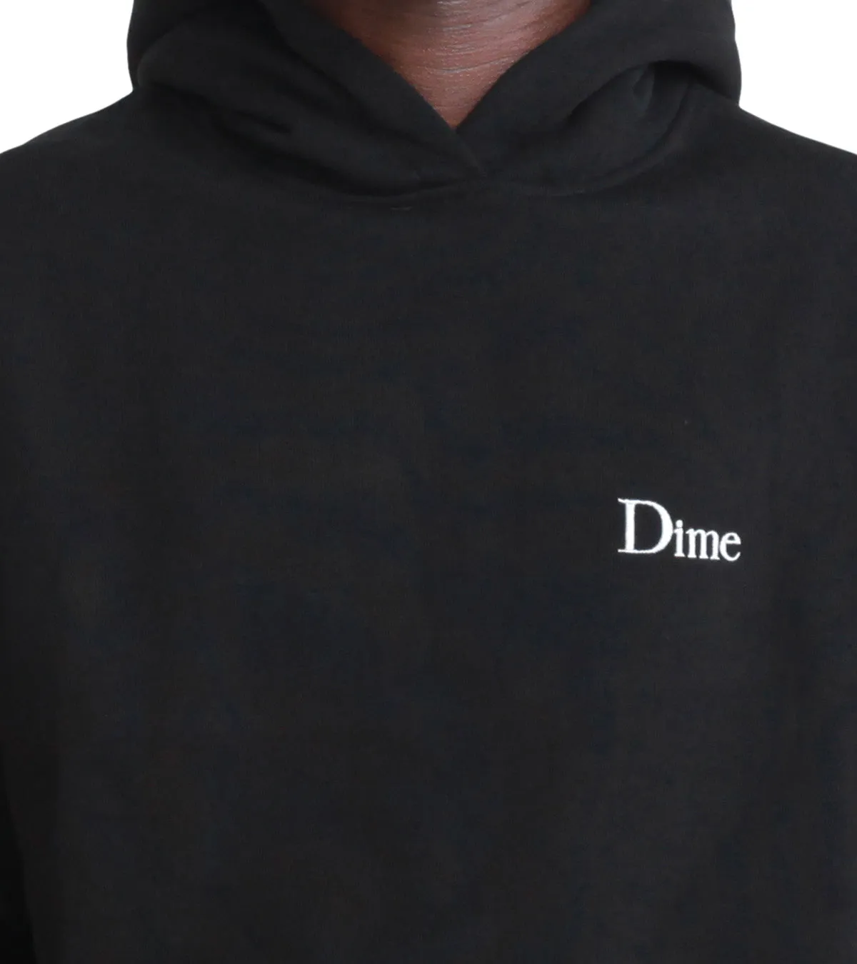 Dime Classic Small Logo Hoodie Black Quick Wear AntiOdor Fabric