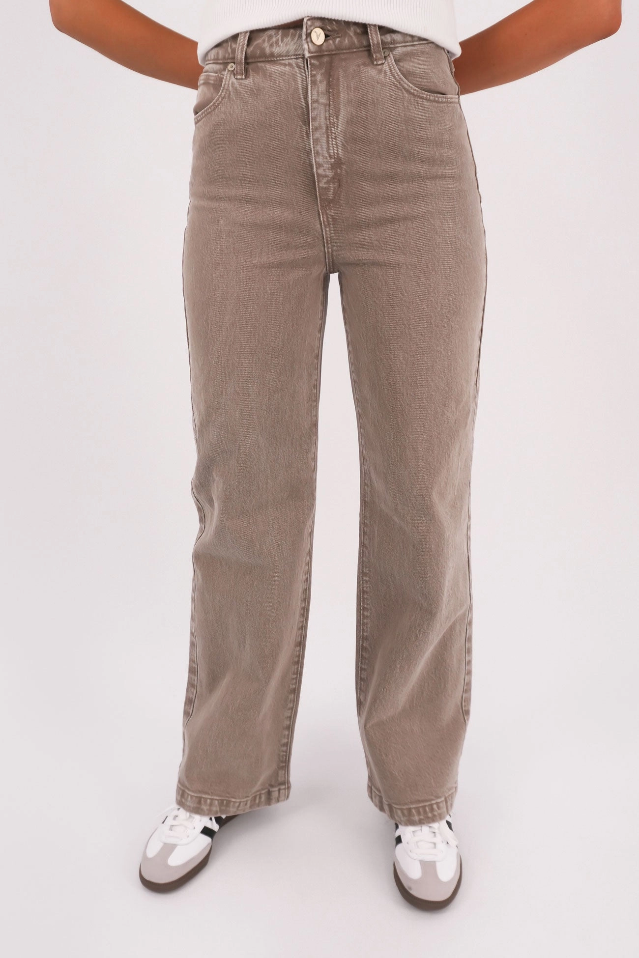 Casual Solution Body Friendly A 94 Wide Jean Mushroom