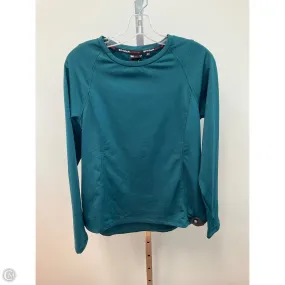 Athletic Top Long Sleeve Collar By Spyder In Green, Size: M Hero Glow