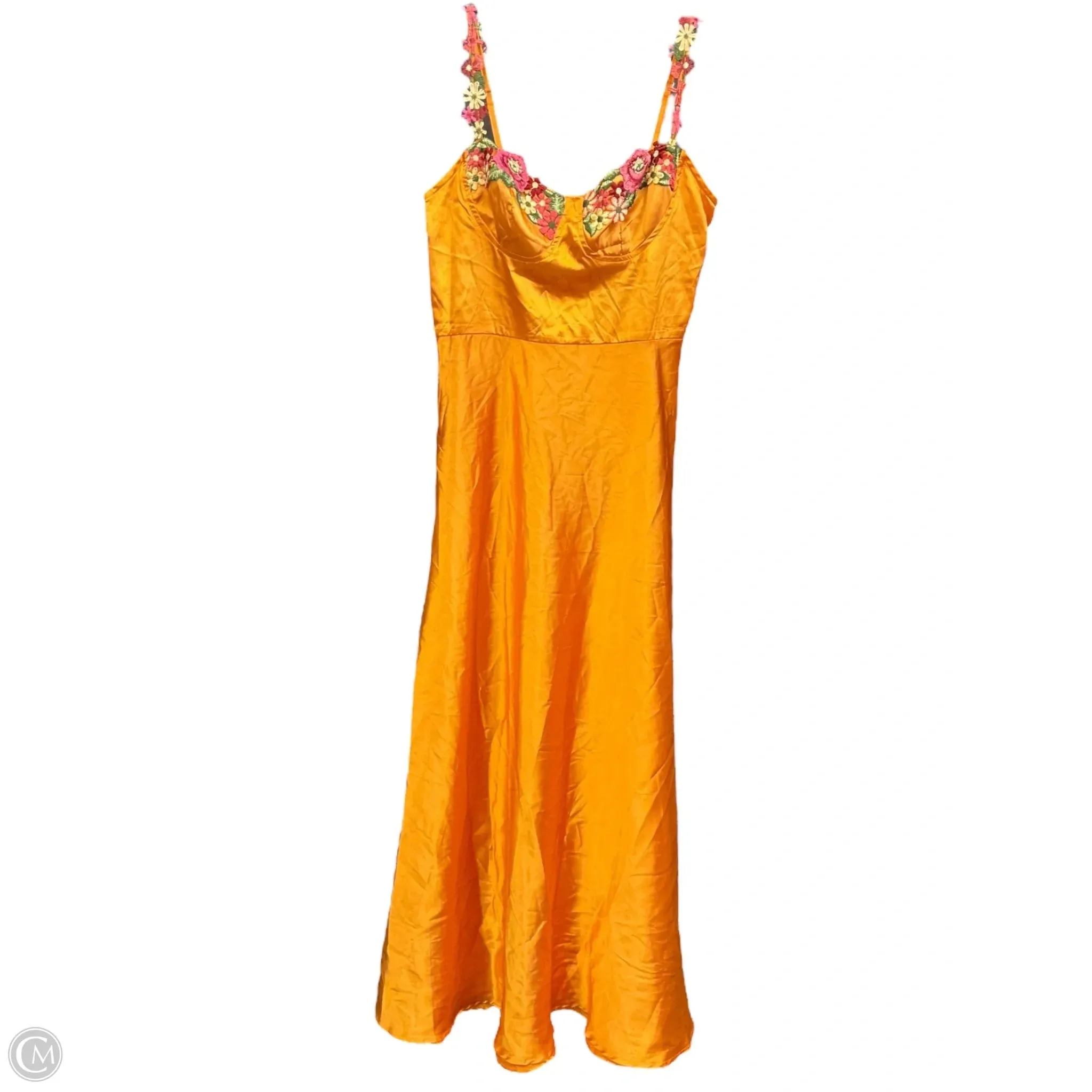 Dress Casual Midi By Clothes Mentor In Orange, Size: S Open-back Style Upgrade