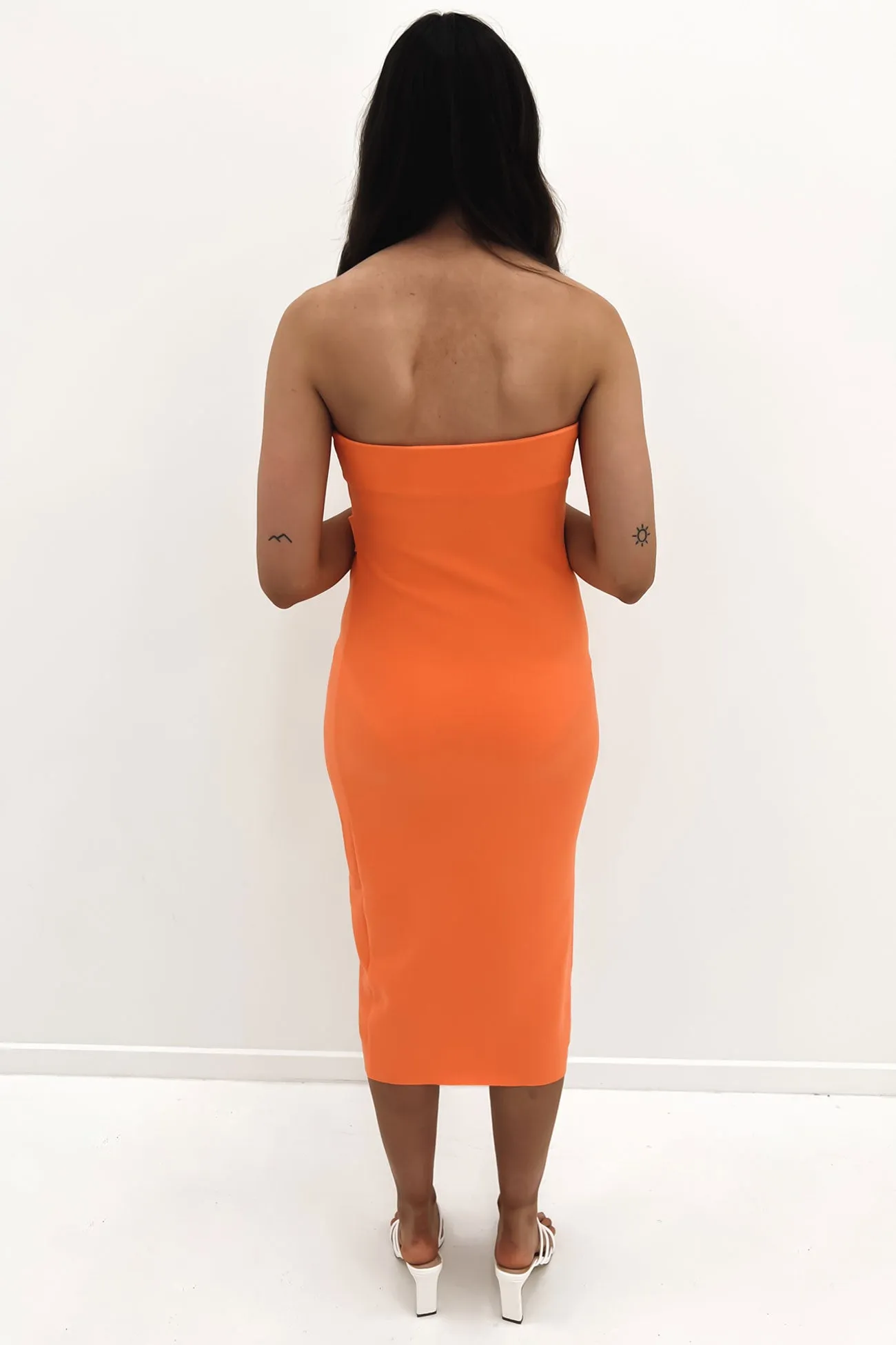 Versatile Fit Standout Feature Harlow Midi Dress Orange